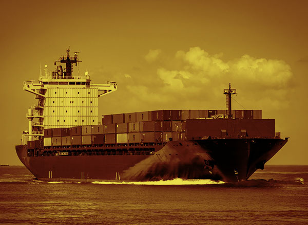 Barco representando el transporte marítimo de Galiport.